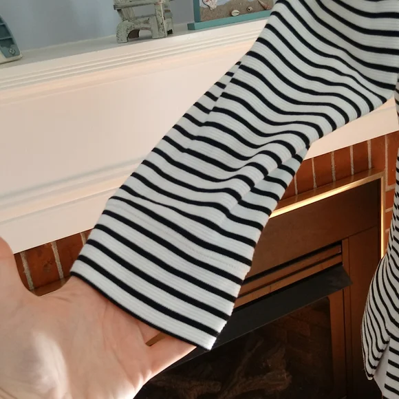 LOFT Lou & Grey Striped Ottoman Popover Knit Top, Oversized Fit - Picture 5 of 12